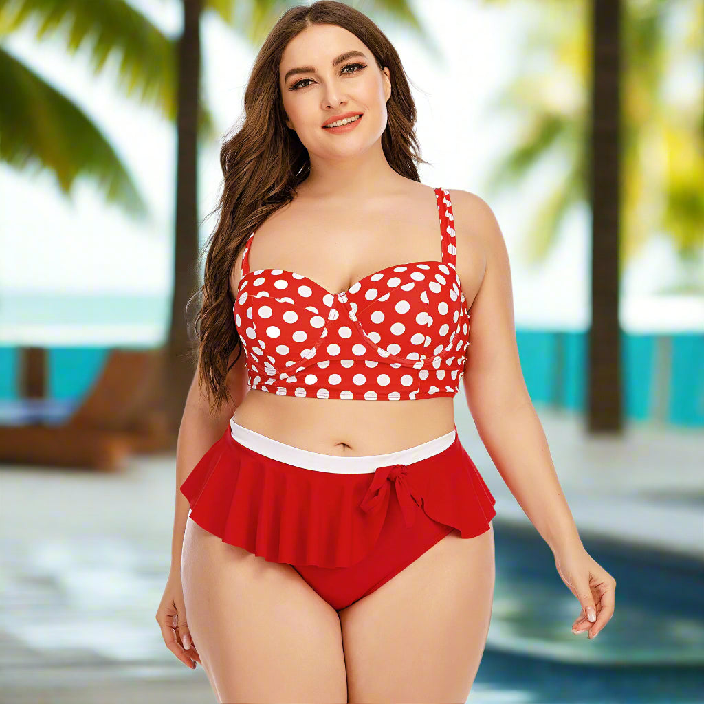 Plus Size Bikini in Red