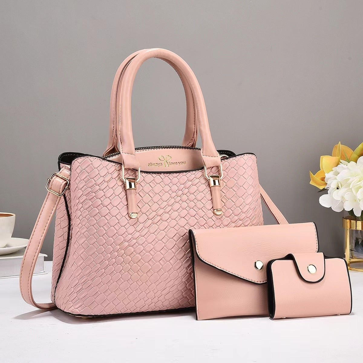 Baddie Vibe Hand Bag, and Clutch Set