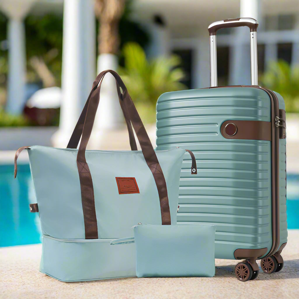 Travel Vibe 3pc Luggage and Tote Set